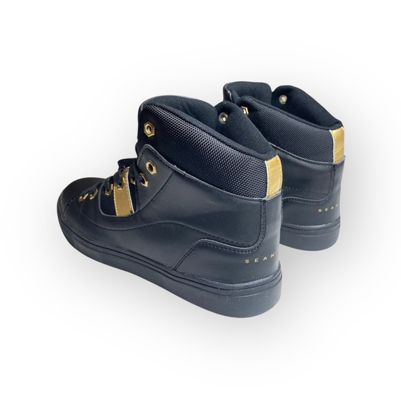Sean John ᯾ Men’s Shoes Hardlined High Top Sneakers ᯾ Black + Gold ᯾ 8M EUR 41 - Picture 5 of 16